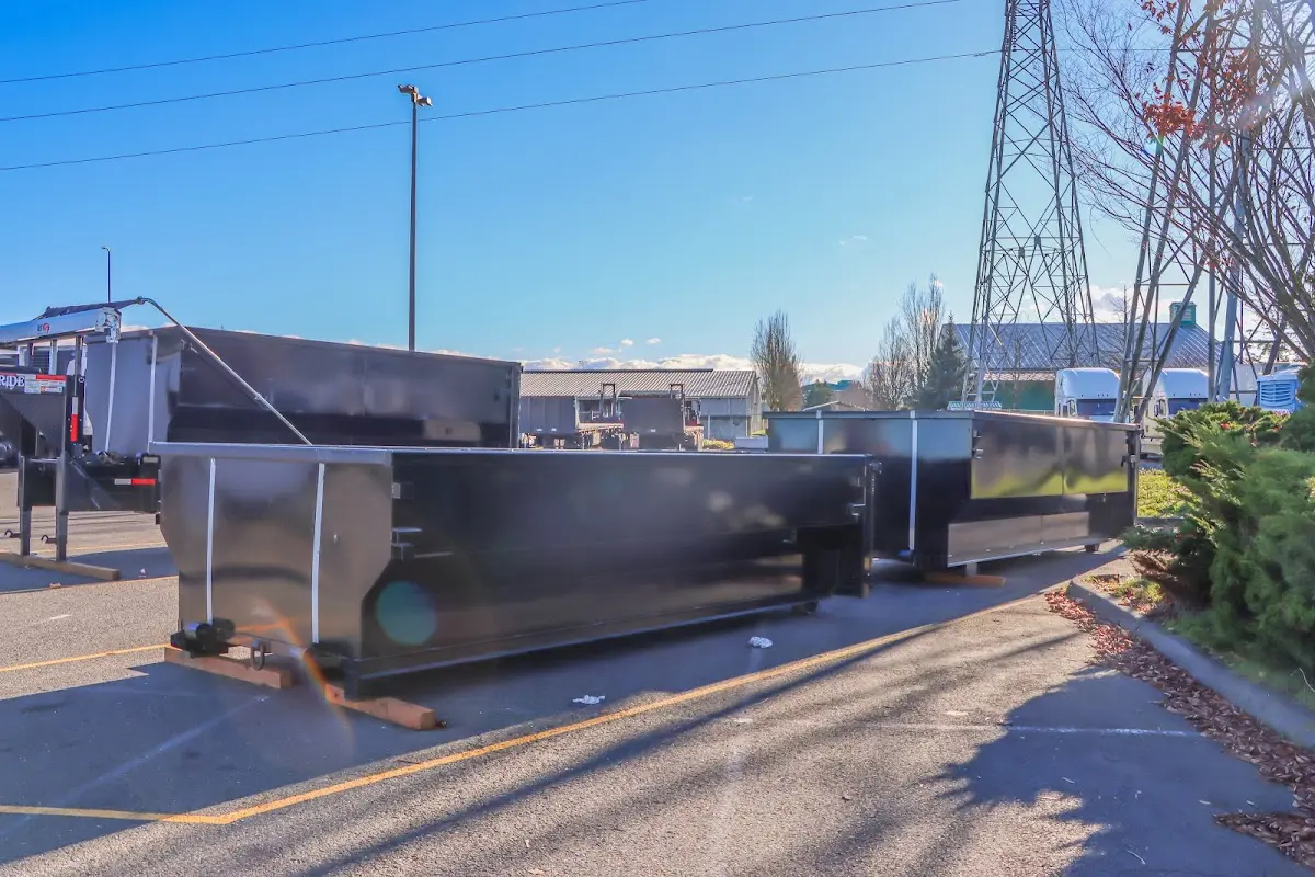 Roll-off dumpster ready for waste disposal at job site for Commercial Dumpster Rental in Warrensburg